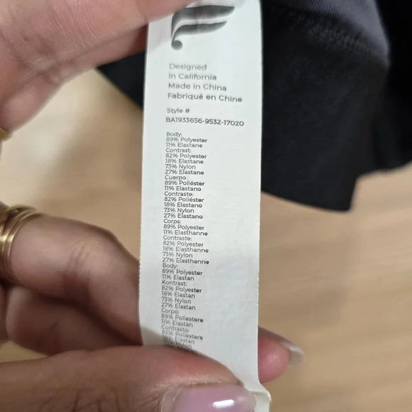 Fabletics Sport Bra Size XS Front Zip High Neck Strappy Cross Back Yoga Gray - Picture 6 of 6